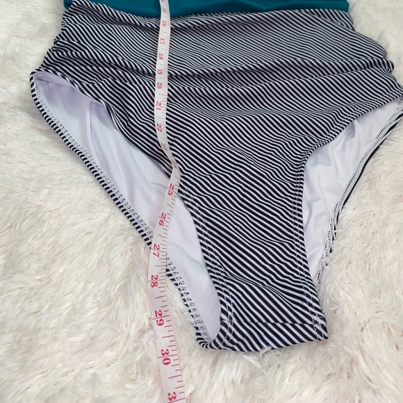 Beachsissi One Piece Swimsuit Halter Deep V Neck Backless Swimsuit Large - Picture 7 of 9